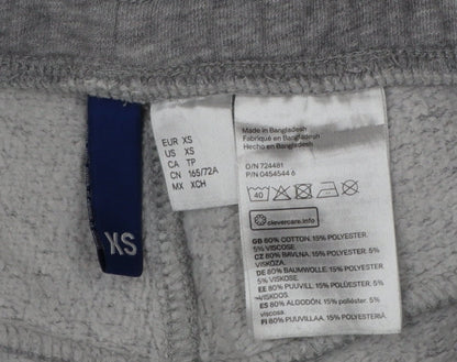H&M Men Grey XS Slim Tapered Fleece Jogger Sweatpants