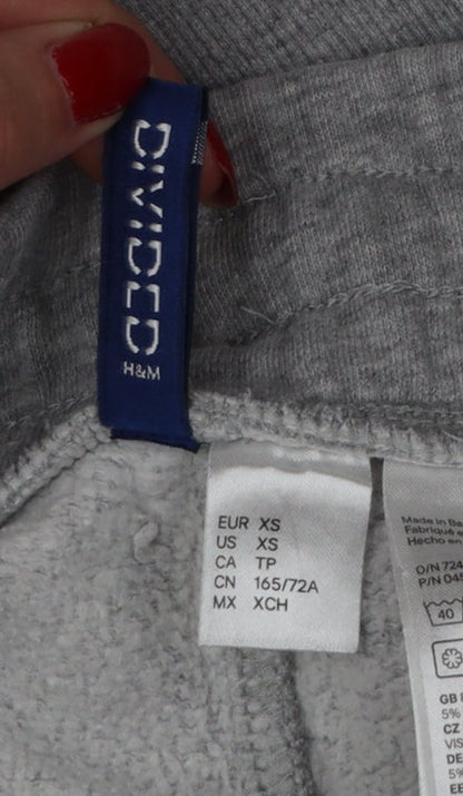 H&M Men Grey XS Slim Tapered Fleece Jogger Sweatpants