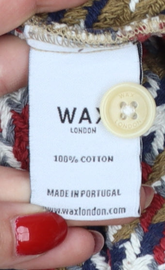 Wax London Men’s Multicoloured L Houndstooth Cotton Anorak Jacket
