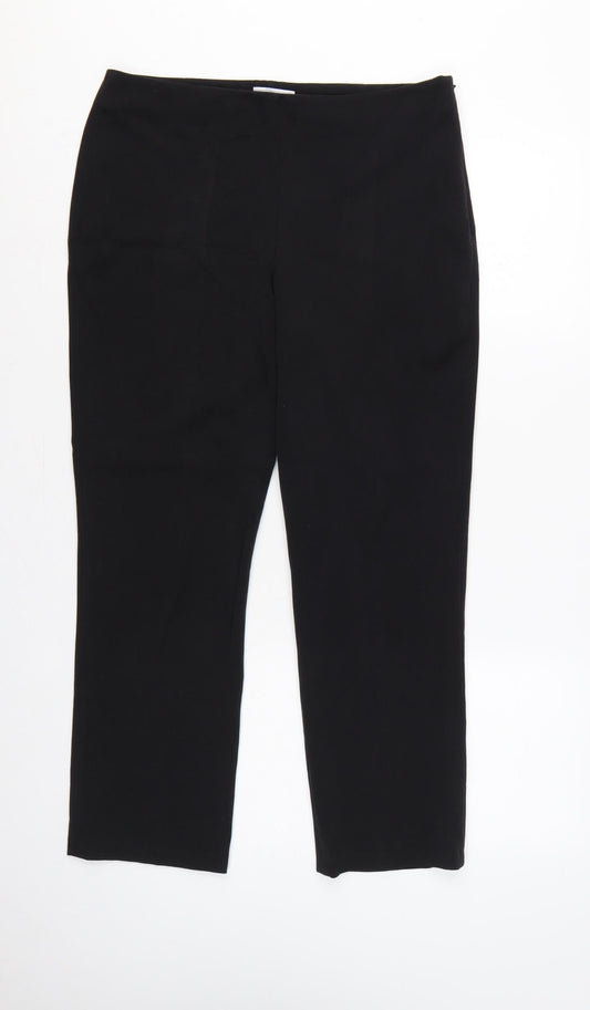 Wallis Women’s Black Petite Size 12 Straight Leg Dress Trousers