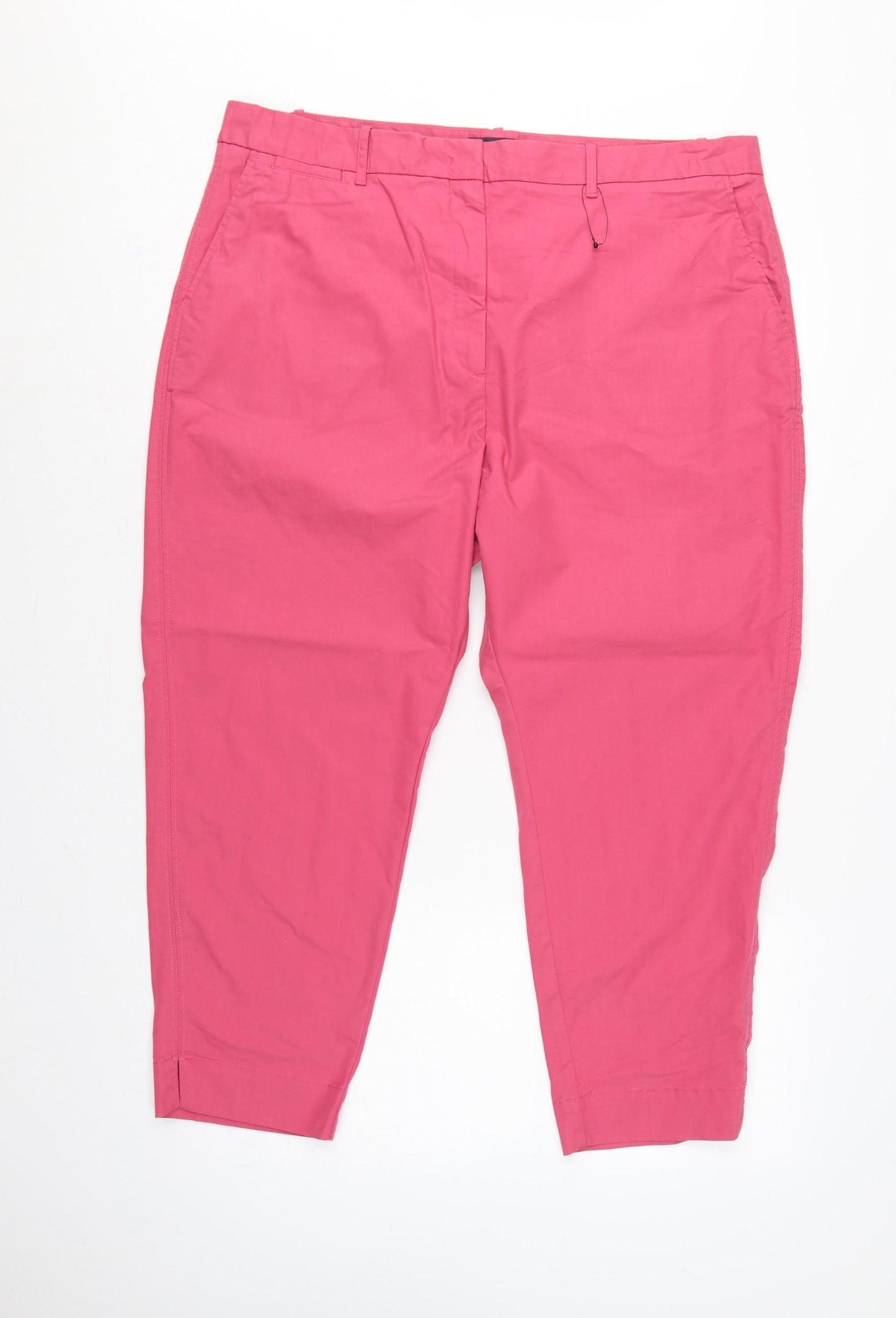 Marks and Spencer Women Pink Size 20 Short Tapered Chino Trousers