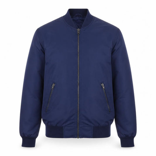 River Island Men's Blue S Padded Bomber Jacket Full Zip