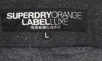 Superdry Men’s Black L Orange Label Luxe Jogger Sweatpants Drawstring