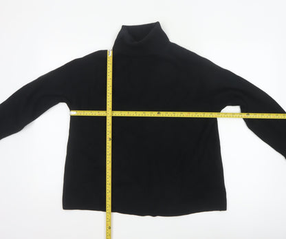 Marks and Spencer Women's Black L Roll Neck Knit Pullover Jumper