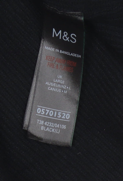 Marks and Spencer Women's Black L Roll Neck Knit Pullover Jumper