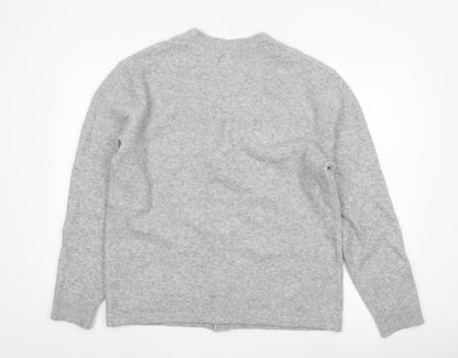 GAP Men’s Grey M V-Neck Button Knit Cardigan Pockets