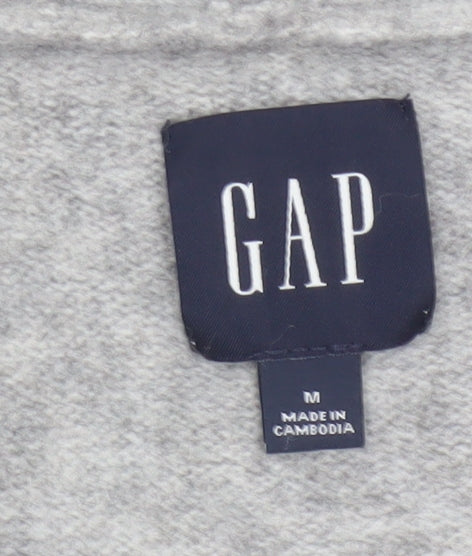 GAP Men’s Grey M V-Neck Button Knit Cardigan Pockets