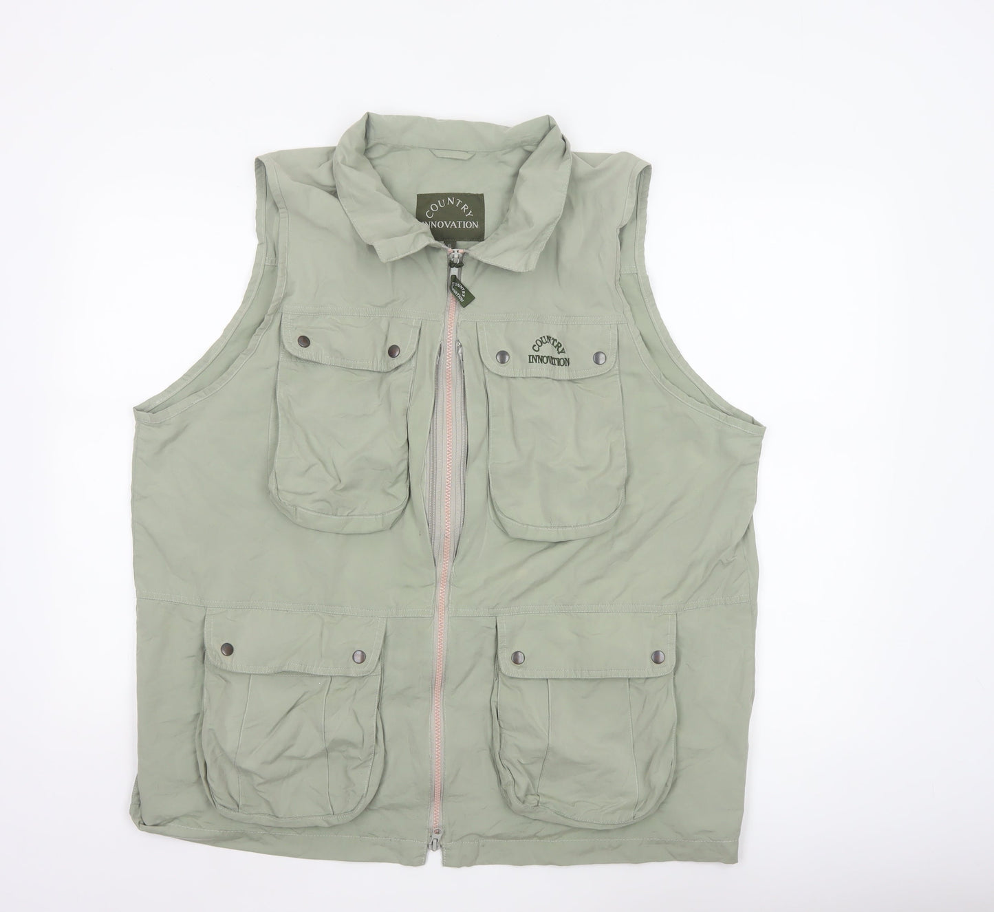 Country Innovation Men's Green XL Military Bodywarmer Waistcoat
