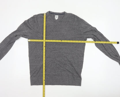 GAP Men’s Grey M Crew Neck Cotton Blend Knit Pullover Jumper