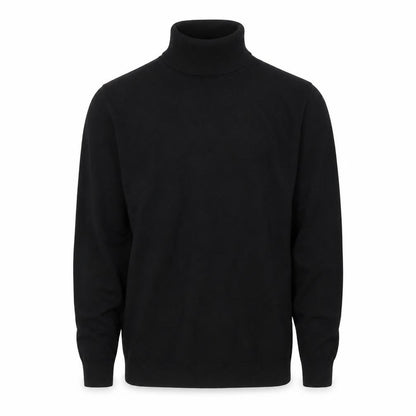 Marks and Spencer Men Black Small Merino Wool Roll Neck Pullover Jumper