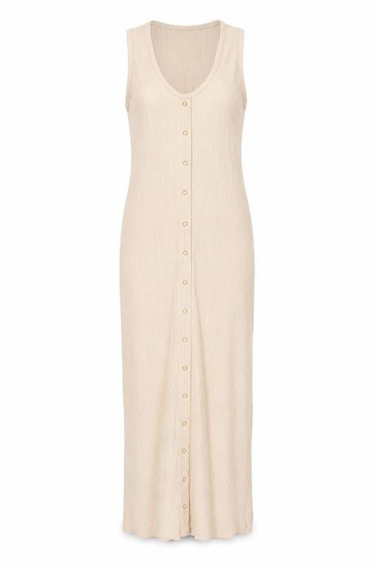 River Island Women Beige Size 18 Maternity Ribbed Maxi Snap Dress