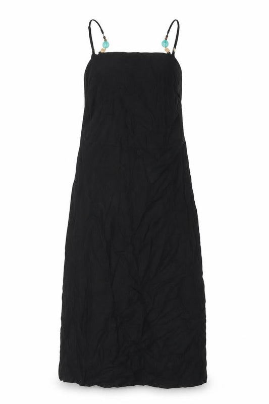 Marks and Spencer Women Black UK 10 Maxi Strappy Linen Blend Dress