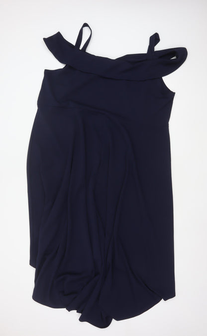 Yours London Women’s Blue UK 28 Plus Size Off Shoulder Maxi Dress