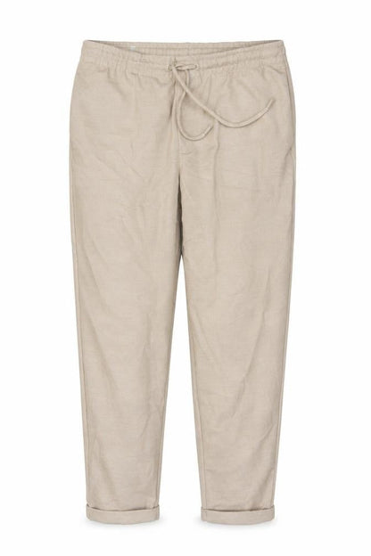 Zara Women Beige Size 12 Tapered Drawstring Trousers