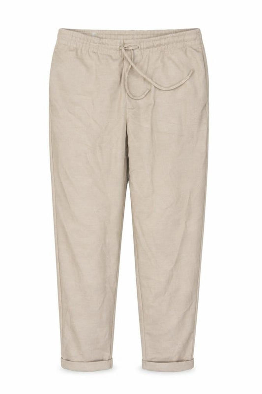 Zara Women Beige Size 12 Tapered Drawstring Trousers