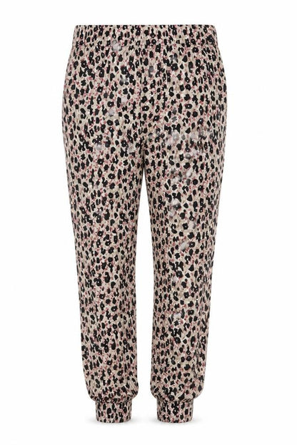 Zara Women Multicoloured XS Animal Print Jogger Trousers Elastic Waist