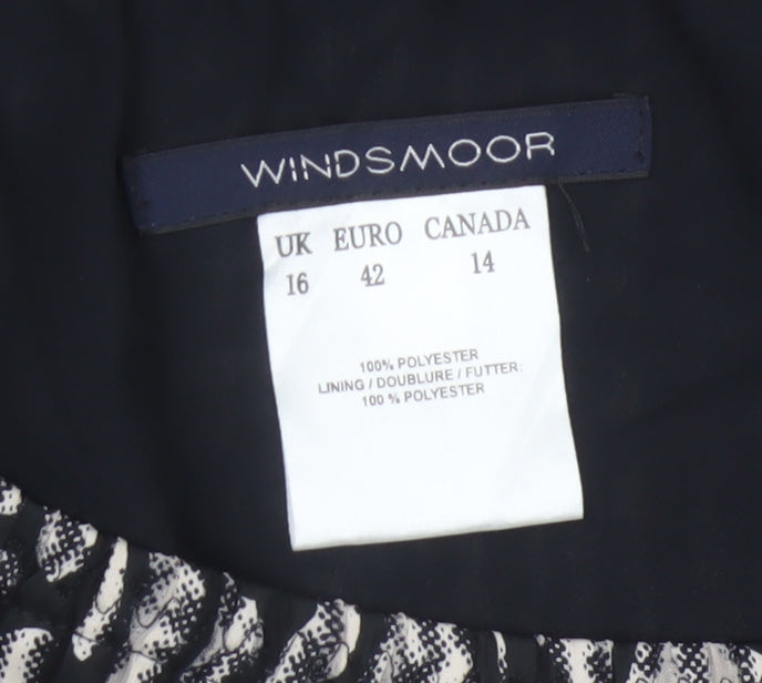 Windsmoor Women Grey Paisley Flared Midi Skirt UK 16 Lined