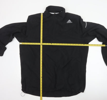 adidas Men’s Black XL ClimaProof 1/4 Zip Reflective Running Sweatshirt
