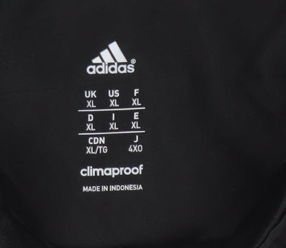adidas Men’s Black XL ClimaProof 1/4 Zip Reflective Running Sweatshirt