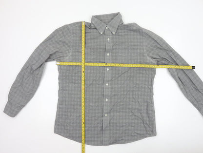 Lauren Ralph Lauren Men's Black Check Slim Fit 17 34 Non-Iron Shirt