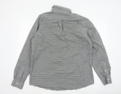 Lauren Ralph Lauren Men's Black Check Slim Fit 17 34 Non-Iron Shirt