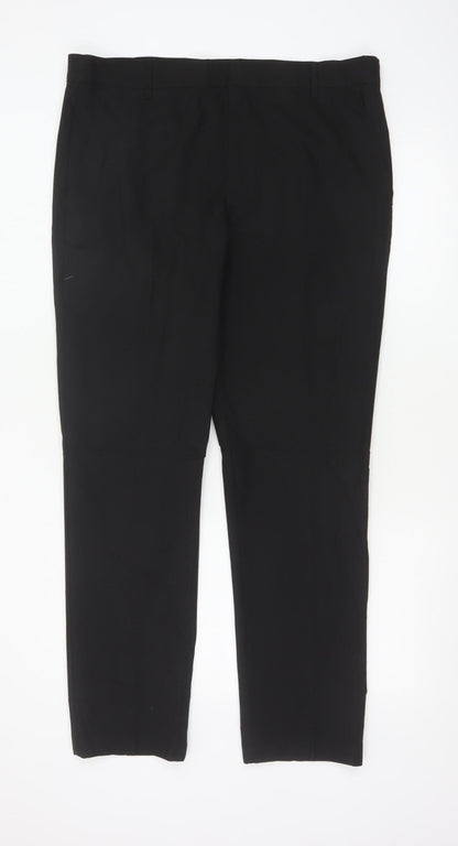 Marks & Spencer Boys Black 17-18 Years Dress Trousers School Pockets