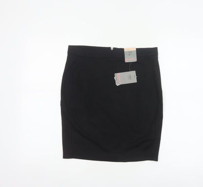 Marks and Spencer Girls Black Age 17-18 Straight Pencil School Skirt