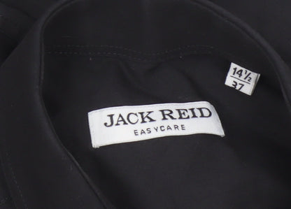 Jack Reid Men's Black 14.5 Easy Care Long Sleeve Button-Up Shirt
