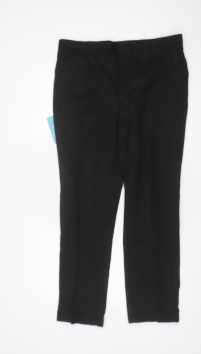 Marks & Spencer Boys Black 18+ Slim Leg School Trousers NWT