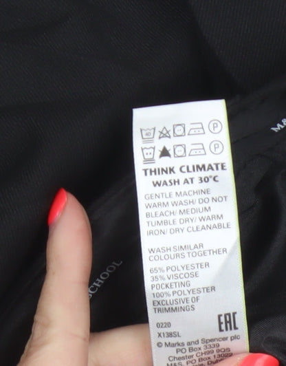 Marks & Spencer Boys Black 18+ Slim Leg School Trousers NWT