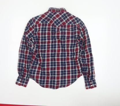 Levi's Men's Multicoloured S Plaid Flannel Snap Button-Up Shirt