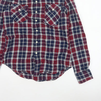 Levi's Men's Multicoloured S Plaid Flannel Snap Button-Up Shirt