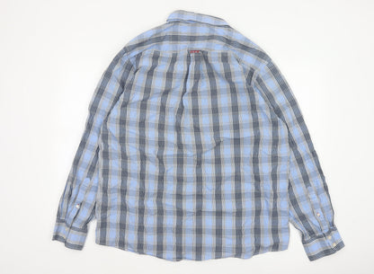 Crew Clothing Co. Men’s Blue Check 2XL Classic Fit Button-Down Shirt