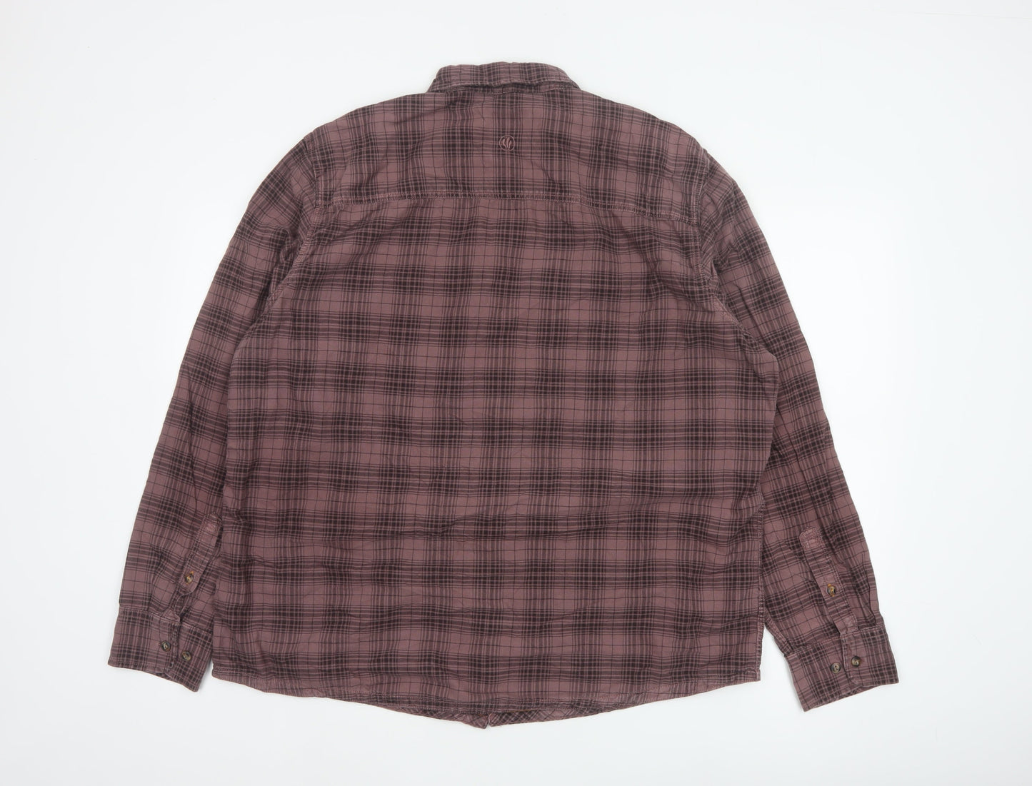 Fat Face Men Pink Check 2XL Button-Down Long Sleeve Cotton Shirt