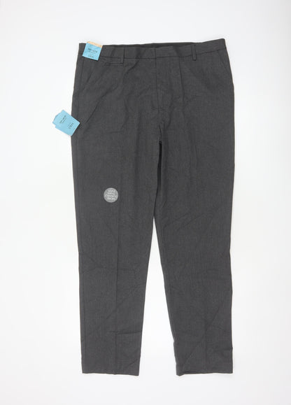 Marks & Spencer Boys Grey 18 Plus Slim Leg School Trousers NWT