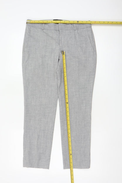 Banana Republic Women Grey UK 6 Petite Ryan Tailored Dress Trousers