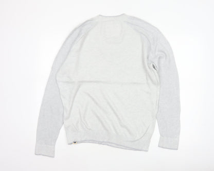 Hollister Men’s Grey L Crew Neck Cotton Blend Knit Pullover Jumper