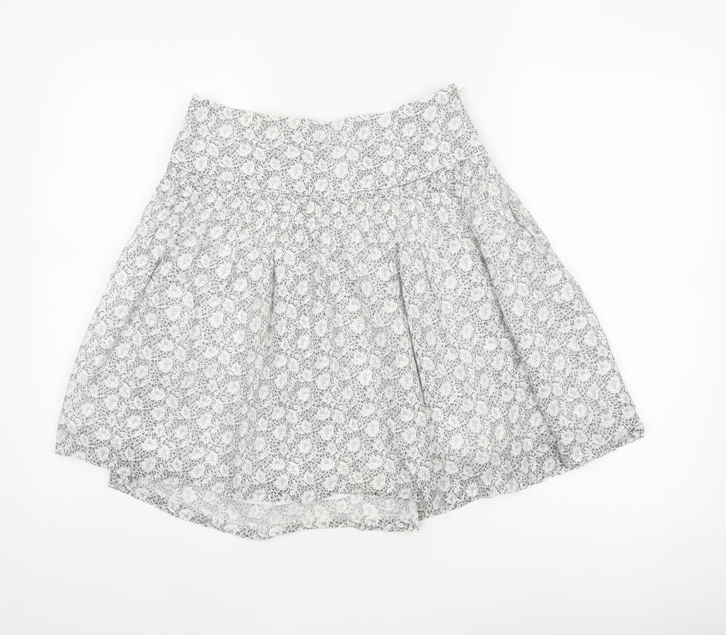 Gap Women’s White Floral A-Line Short Skirt UK 6 Lined