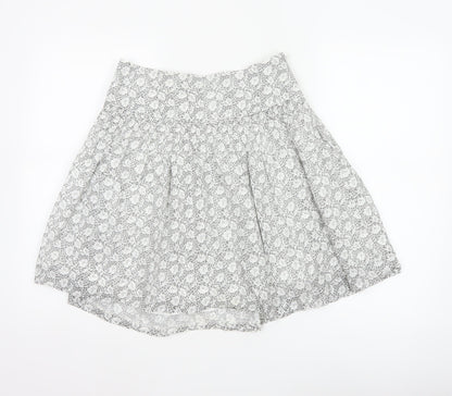 Gap Women’s White Floral A-Line Short Skirt UK 6 Lined