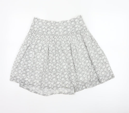 Gap Women’s White Floral A-Line Short Skirt UK 6 Lined