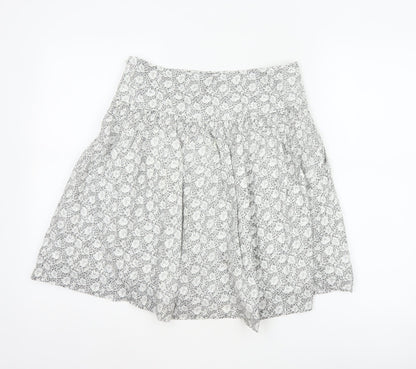 Gap Women’s White Floral A-Line Short Skirt UK 6 Lined