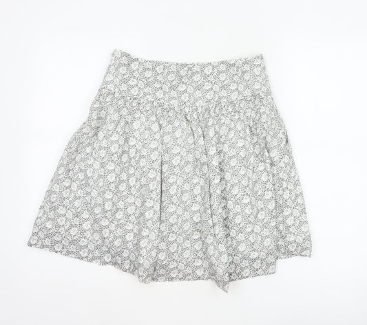 Gap Women’s White Floral A-Line Short Skirt UK 6 Lined