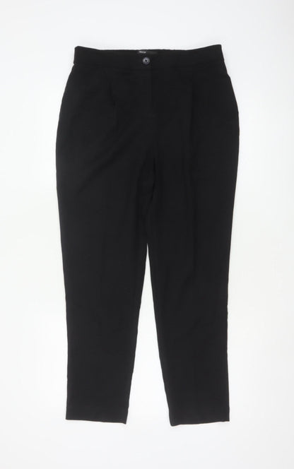 Next Women Black UK 12 Tall Slim Tapered Work Trousers