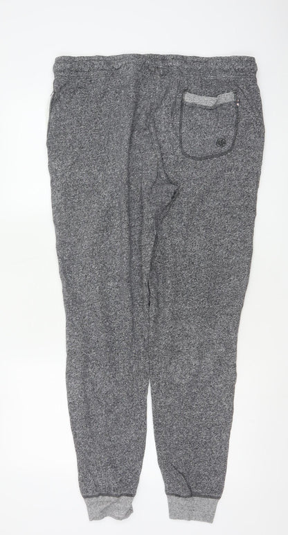 FatFace Men’s Grey Marl XL Cotton Blend Cuffed Jogger Trousers