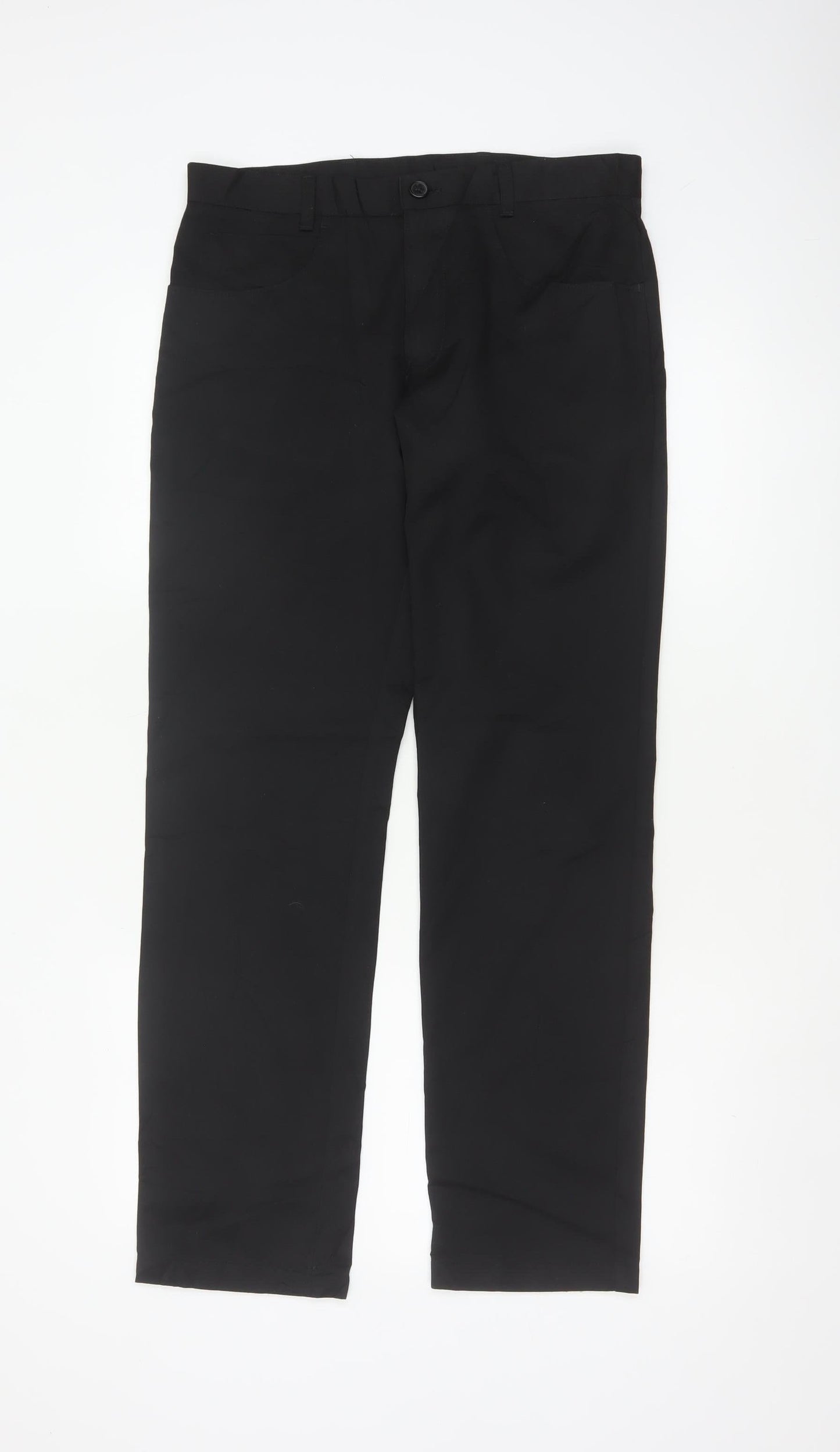 Next Men’s Black 30in Straight Fit Formal Trousers 30W 31L