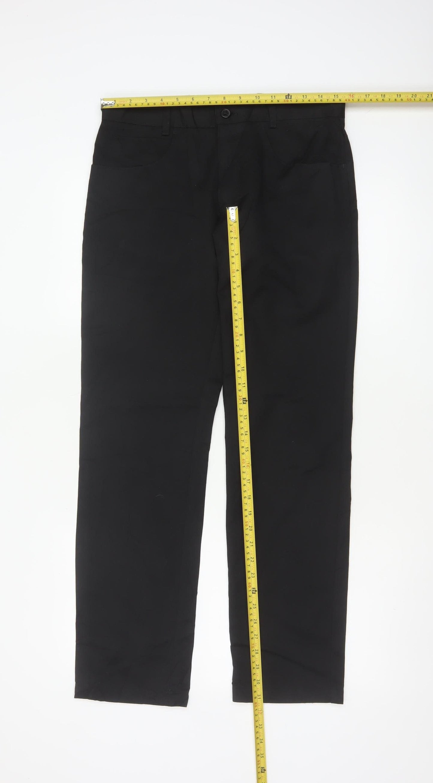 Next Men’s Black 30in Straight Fit Formal Trousers 30W 31L