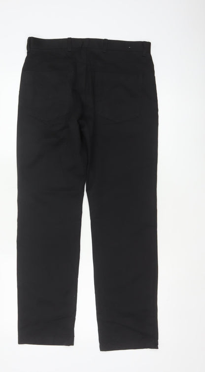 Next Men’s Black 30in Straight Fit Formal Trousers 30W 31L