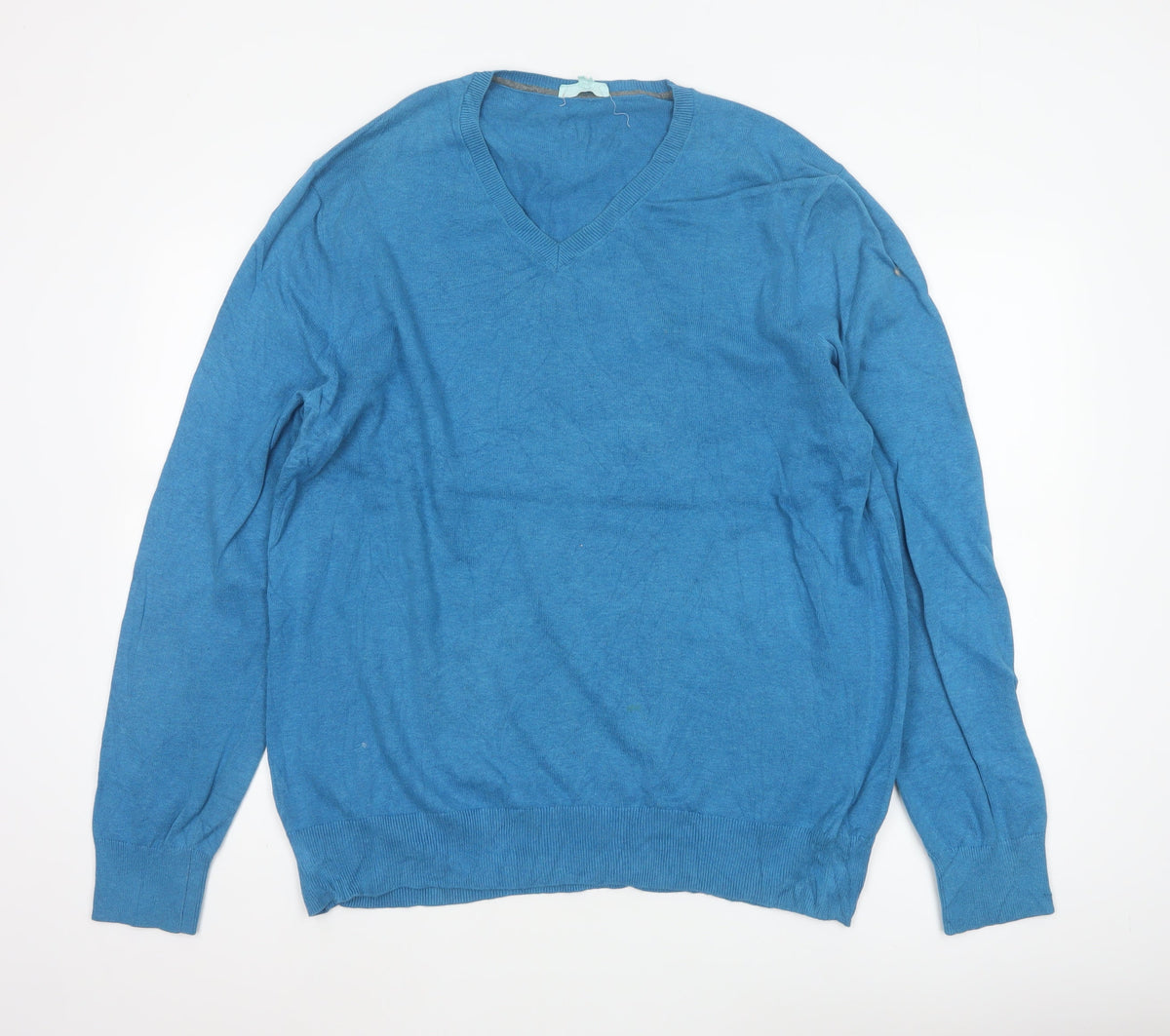 Gap Men’s Blue XL V-Neck Knit Pullover Jumper Long Sleeve Casual