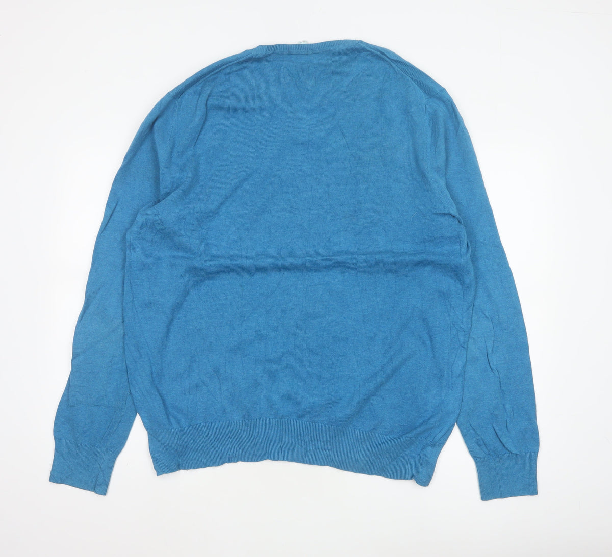Gap Men’s Blue XL V-Neck Knit Pullover Jumper Long Sleeve Casual
