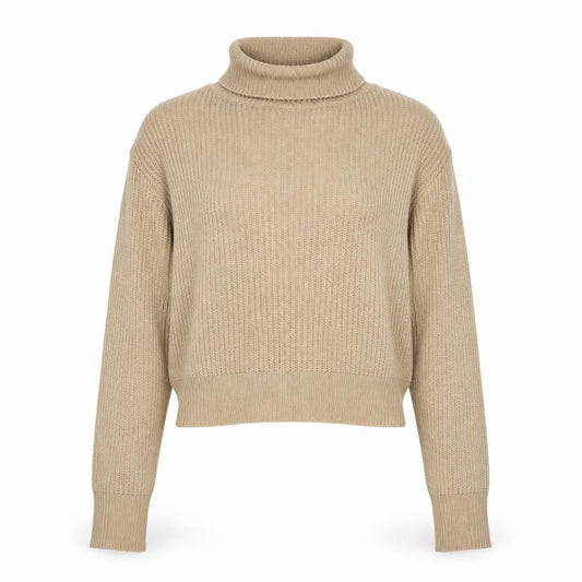 Pink Vanilla Women’s Beige Roll Neck Knit Jumper Size M